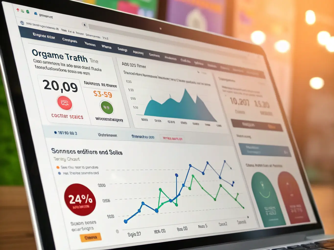 A visual representation of a growing chart, symbolizing the scalability of business hosting solutions to accommodate increasing traffic and sales.